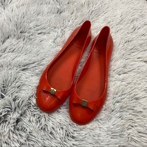 Tory Burch Jelly Ballet Flats with Bow